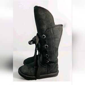 Emu Australia Bedounn Tall Black Boots Size 6 Euc